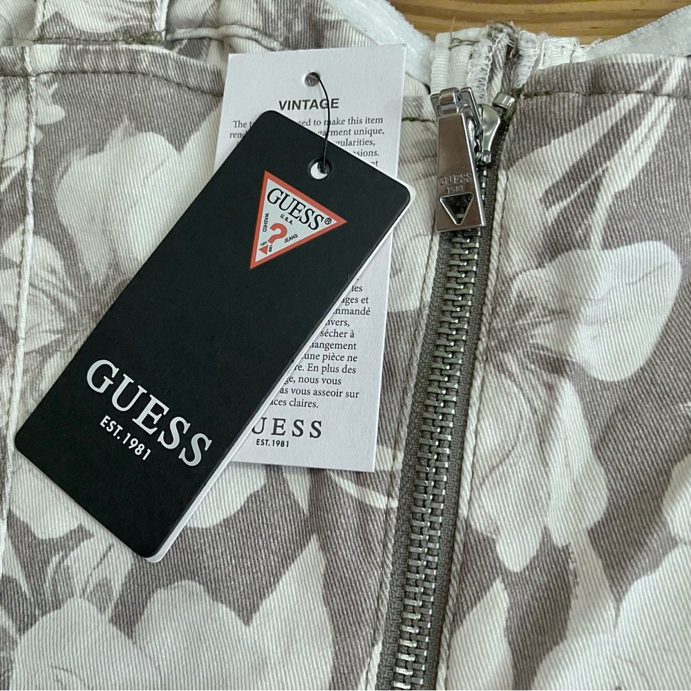 NWT Guess Chloe Printed Corset Dress in Taupe Floral Sz XS. - Picture 13 of 14